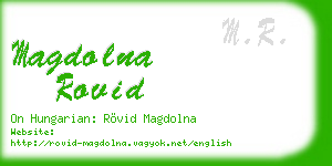 magdolna rovid business card
